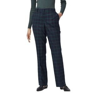 Vtg 90s Women’s Wool Tartan Plaid Pants Trousers Green Lined Sz 10 Career Formal